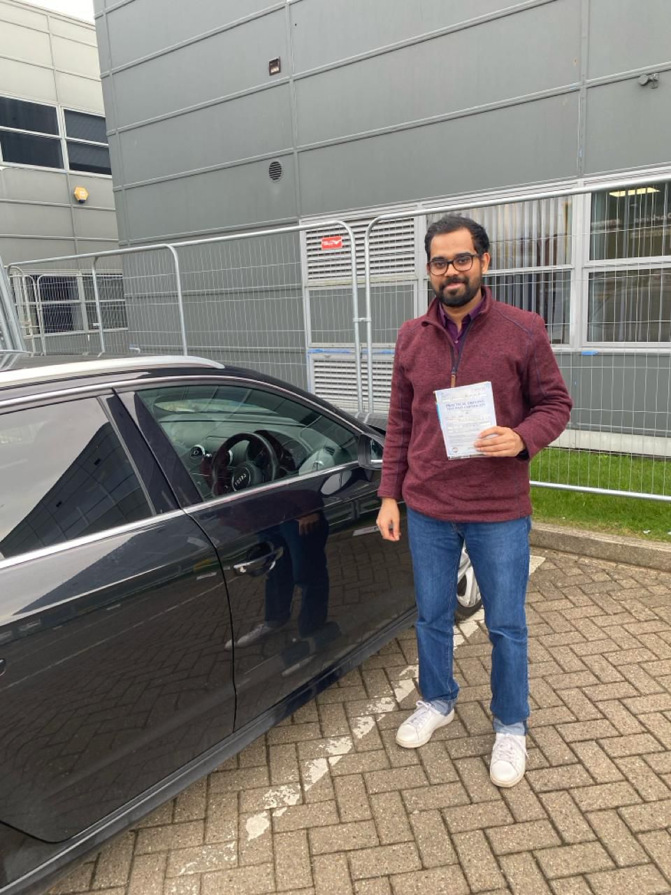 Passed student 6 celebrating their driving test success